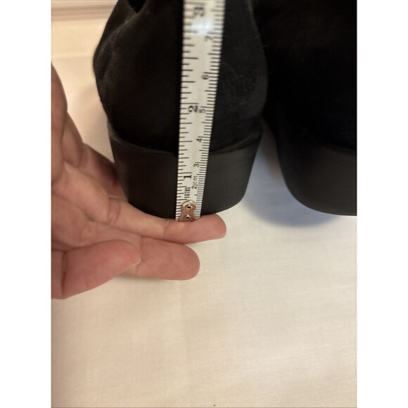 Stuart Weitzman Womens Black Suede Wedge Loafer Old Money Luxurious Latex sz 7.5 - Picture 16 of 16